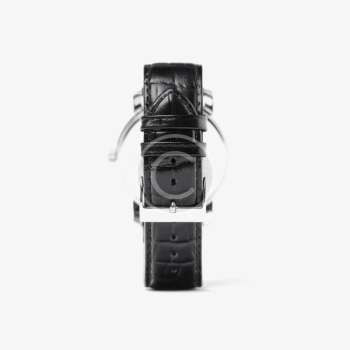 Black leather watch band